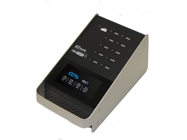 EZ Dupe 1 to 10 USB Duplicator with Touch Screen - Multiple Flash Drive Mass Storage Memory Card Copier (SOHO Series) DM-FU0-11V10TP
