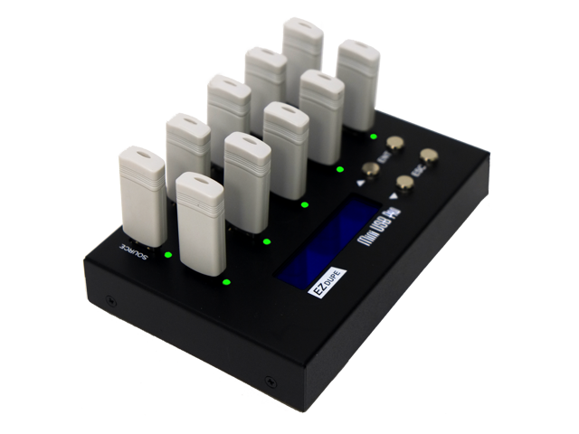 1 to 9 USB Duplicator - Multiple Flash Memory Pen Drives Compact Copier & Data Sanitizer (DoD Compliant) DM-FU0-10V09B