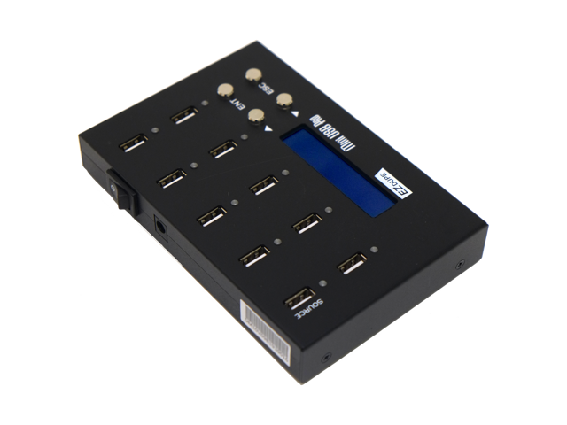 1 to 9 USB Duplicator - Multiple Flash Memory Pen Drives Compact Copier & Data Sanitizer (DoD Compliant) DM-FU0-10V09B