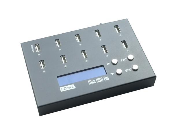 1 to 9 USB Duplicator - Multiple Flash Memory Pen Drives Compact Copier & Data Sanitizer (DoD Compliant) DM-FU0-10V09B