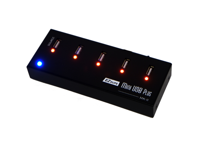 [New Update Version] EZ DUPE 1 to 4 MiniUSB Plus MK II Duplicator - 2GB/Min - Standalone Portable USB Flash Drive Copier (DM-FU0-5V04B-V2)