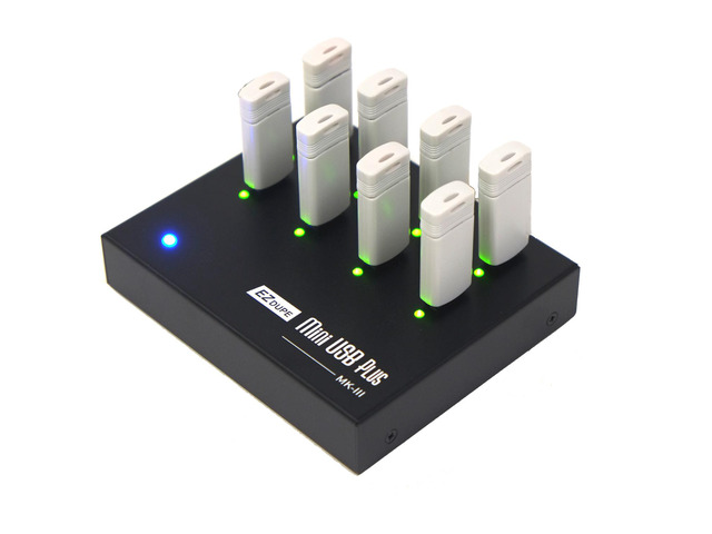 [New Update Version] EZ DUPE 1 to 7 MiniUSB Plus MK III Duplicator - Standalone USB Flash Media Thumb Drive Compact Copier (DM-FU0-8V07B)