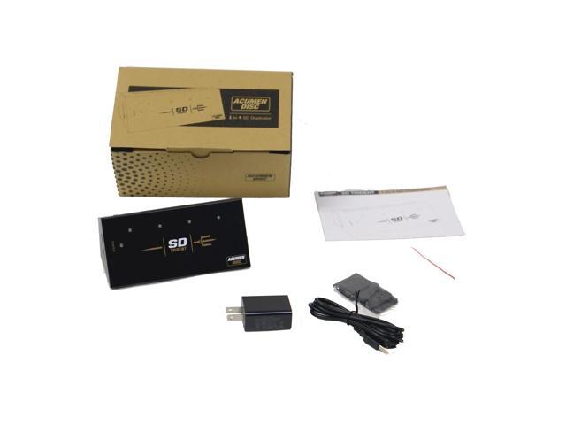 Acumen Disc SD Trident - 1 to 4 Secure Digital / MicroSD / TF Compact Duplicator - Autostart Cloner Copier (35MB per Second)