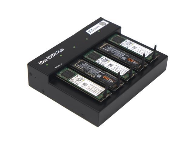 EZ DUPE 1 to 4 M.2 Duplicator - 2.4GB/Min - M.2 NVMe / M2 SATA NGFF (B Key, M Key, B+M Key) Module SSD Cloner Copier 45MB/Sec MiniNVMe Plus...