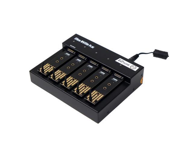 EZ DUPE 1 to 4 M.2 Duplicator - 2.4GB/Min - M.2 NVMe / M2 SATA NGFF (B Key, M Key, B+M Key) Module SSD Cloner Copier 45MB/Sec MiniNVMe Plus...