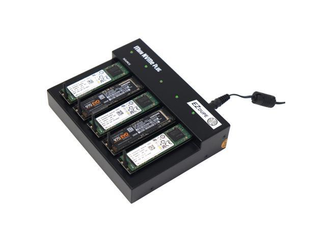 EZ DUPE 1 to 4 M.2 Duplicator - 2.4GB/Min - M.2 NVMe / M2 SATA NGFF (B Key, M Key, B+M Key) Module SSD Cloner Copier 45MB/Sec MiniNVMe Plus...