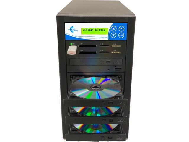 EZ DUPE 1 to 4 Media Mirror Plus DVD Duplicator - Flash (SD / CF / MS / MMC / USB) & Disc (DVD / CD) to 1 Media / 4 Disc Copy Copier Multimedia...