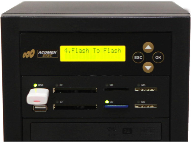 Acumen Disc CrossOver Bi-Directional Multimedia Flash Memory Copier (CF SD MS USB) to 1-2 CD DVD Disc Duplicator / Media Converter - Disc to Disc /...