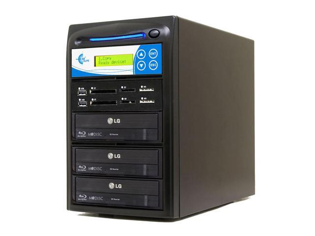 EZ DUPE 1 to 2 Media Mirror Plus Duplicator - Flash (SD / CF / MS / MMC / USB) & Disc (Blu-Ray / DVD / CD) to 1 Media / 2 Disc Copy Copier...