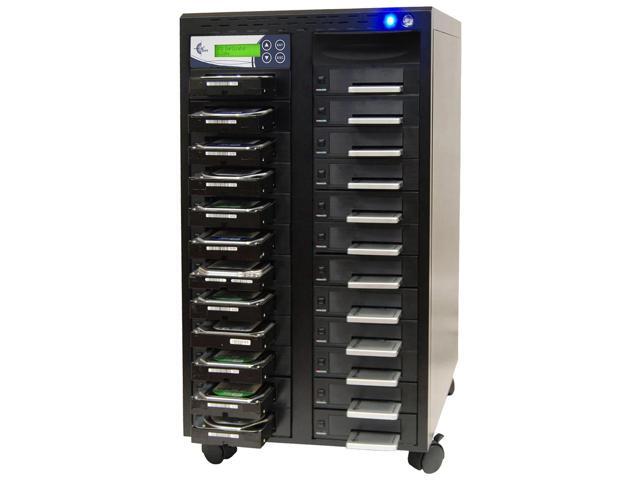 EZ DUPE 1 to 23 SSD HDD Hard Drive Duplicator - 9GB/Min - Standalone Copier and Sanitizer/Eraser for Multiple SATA 3.5 Disk & 2.5 Solid State...