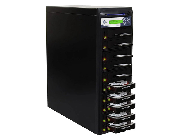 EZ DUPE 1 to 9 SSD HDD Hard Drive Duplicator - 9GB/Min - Standalone Copier and Sanitizer/Eraser for Multiple SATA 3.5 Disk & 2.5 Solid State Drives...