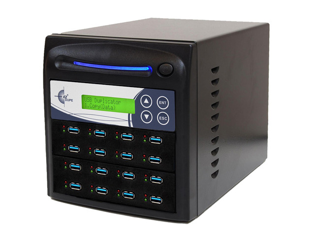 EZ DUPE 1 to 15 USB 3.0/3.1 Duplicator & DOD Eraser - 6GB/Min U15-SSPX100 Standalone Copier & Sanitizer - Multiple Type-A USB Flash Media Thumb...