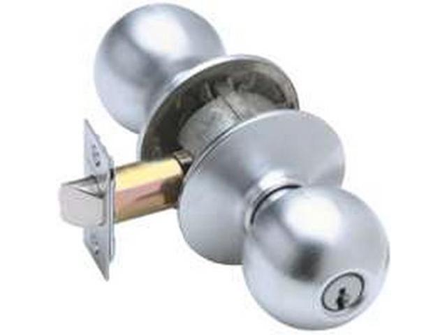4/PACK SCHLAGE LOCK F F51ORB626K4 ORBIT ENTRY KNOB LOCKSET K4 SATIN CHROME