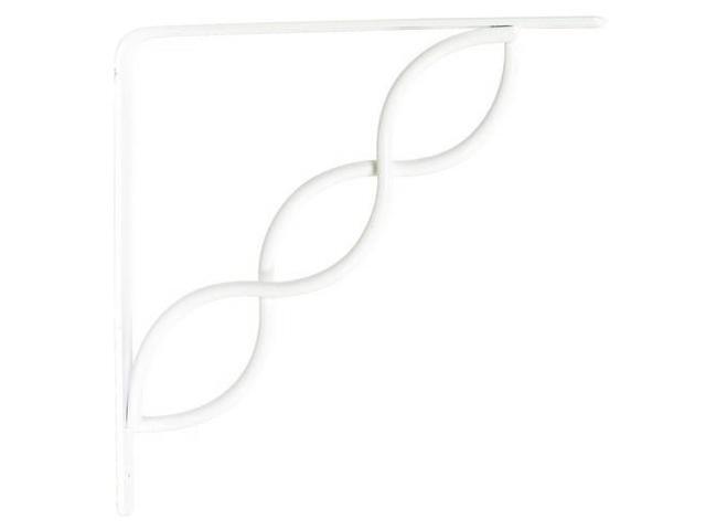 JOHN STERLING RP-0091-8WT 8 IN White Scroll Shelf Bracket