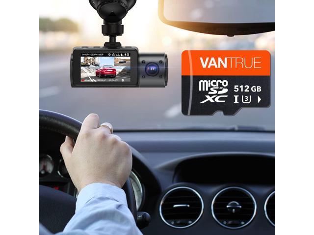 Vantrue 512GB microSDXC UHS-I U3 4K UHD Video High Speed Transfer Monitoring SD Card with Adapter for Dash Cams, Body Cams, Action Camera,...