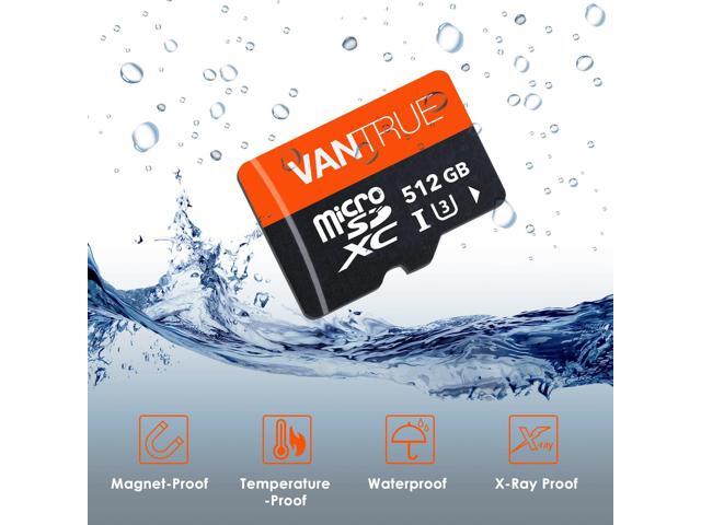 Vantrue 512GB microSDXC UHS-I U3 4K UHD Video High Speed Transfer Monitoring SD Card with Adapter for Dash Cams, Body Cams, Action Camera,...