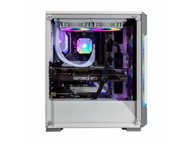 Velztorm White Ferrux CTO Gaming Desktop Liquid-Cooled (AMD Ryzen 9-5900X 12-Core, GeForce GTX 1050 Ti 4GB, 32GB DDR4, 1TB PCIe SSD + 3TB HDD, RGB...