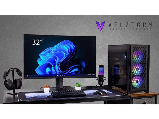 Velztorm Armix Custom Built Gaming Desktop PC (AMD Ryzen 9 7900X, AMD Radeon RX 9060 XT, 32GB DDR5, 2TB PCIe SSD, RGB Fans, 240mm AIO, 1000W PSU,...
