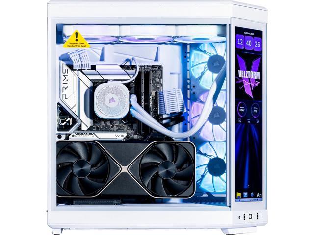 Velztorm LCD Praetix Custom Built Y70 Touch Gaming Desktop PC (Intel i9-14900K, RTX 5080, 32GB DDR5, 2TB PCIe SSD, RGB Fans, 360mm AIO, 1000W PSU,...