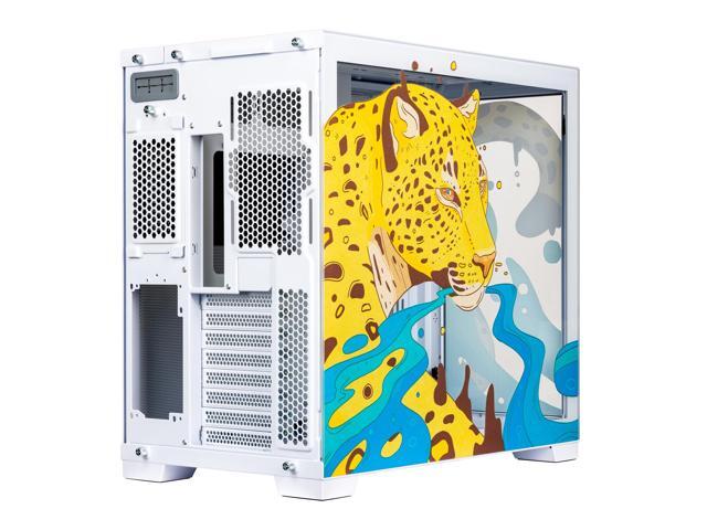 Velztorm Mystic Jaguar Custom Case Art Aluminum Tempered Glass O11 Dynamic EVO Mid-Tower Gaming Computer Case, Supports ATX, Micro-ATX, Mini-ITX &...