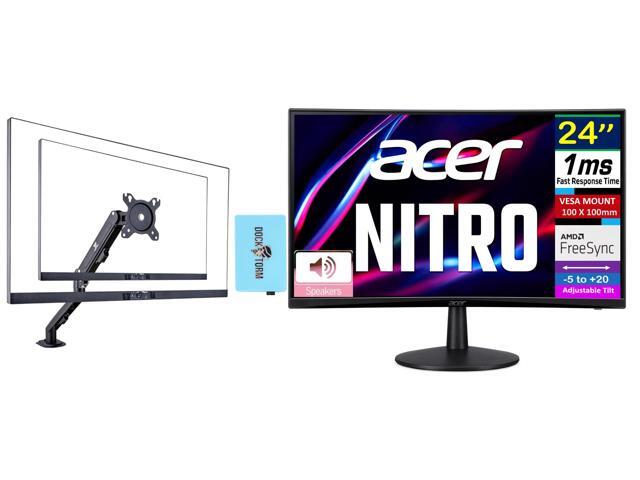 Acer Nitro ED240Q FreeSync FHD 1500R Curve Monitor ZeroFrame Design w/ 1ms Response Time, VESA Mount (100mm), VGA, HDMI & Dockztorm USB Port...