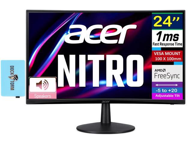 Acer Nitro ED240Q FreeSync FHD 1500R Curve Monitor ZeroFrame Design w/ 1ms Response Time, VESA Mount (100mm), VGA, HDMI & Dockztorm USB Port...
