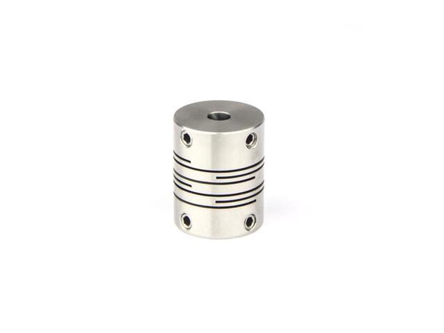 3DMakerWorld Set Screw Stainless Steel Flexible Shaft Coupler - 5mm x 6.35mm