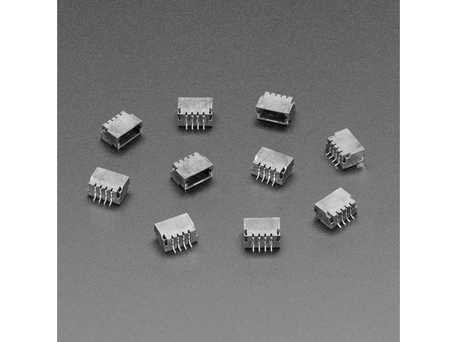 Adafruit JST SH 4-pin Right Angle Connector (10-Pack)