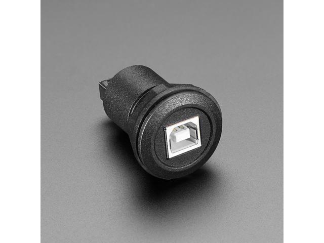 Adafruit USB B Jack to USB A Jack Round Panel Mount Adapter