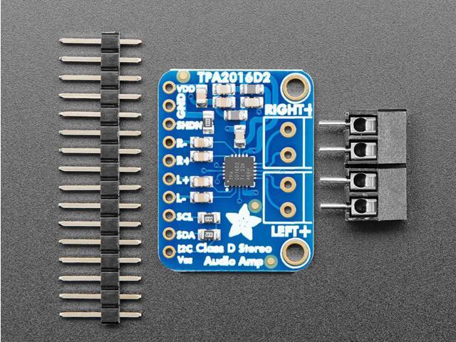 Adafruit Stereo 2.8W Class D Audio Amplifier - I2C Control AGC - TPA2016