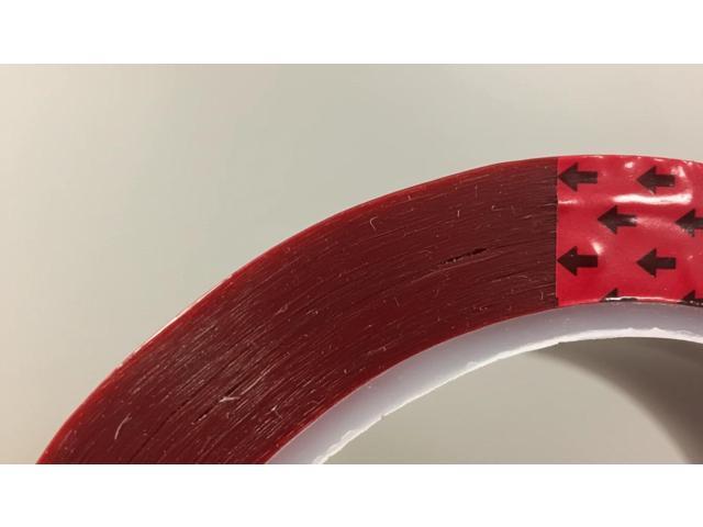 ROCKMAN TOOLS TAMPER EVIDENT SECURITY TAPE, TOTAL TRANSFER VOID OPENED, RED PET FILM, 50mm W X 50m L - 5 Pack