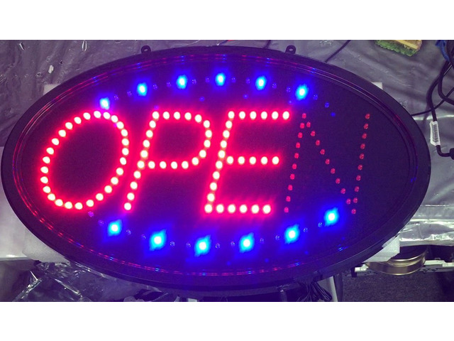 OneDealOutlet Ultra Bright LED Open Sign 2 Pattern Motion 13'x22' Oval, LED light, Indoor