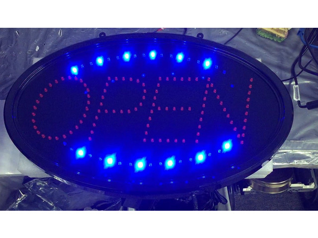 OneDealOutlet Ultra Bright LED Open Sign 2 Pattern Motion 13'x22' Oval, LED light, Indoor