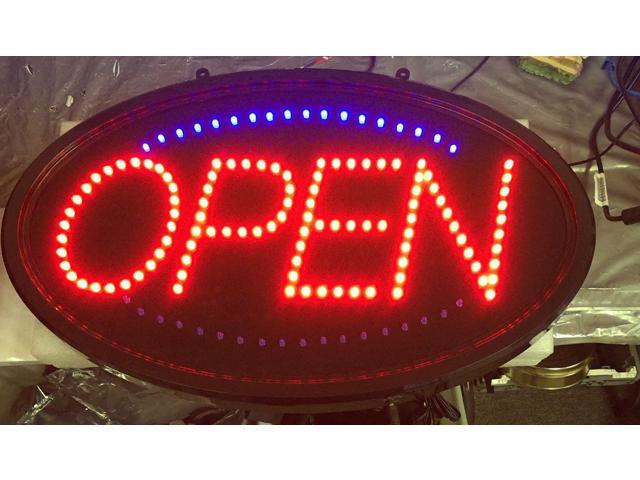 OneDealOutlet Ultra Bright LED Open Sign 2 Pattern Motion 13'x22' Oval, LED light, Indoor