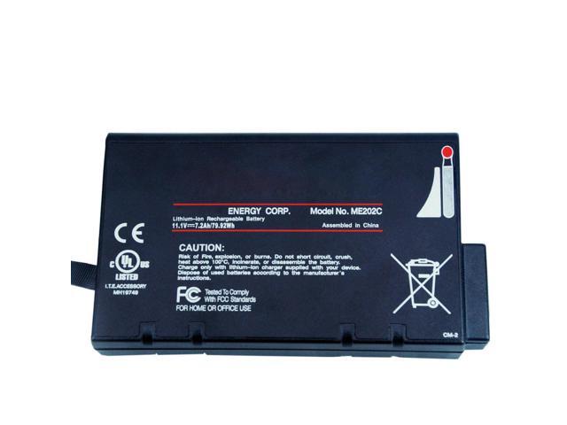 ME202C ME202EK Replacement Battery for Dräger Oxylog 2000/3000 PLUS Vamos & PLPS Ventilators - 11.1V 79.92Wh Medical Grade