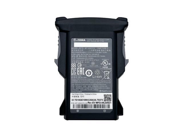 New BT-000370 6600mAh 23.76Wh 3.6V Li-ion Battery for Zebra MC93 MC9300 MC930B Replaces BTRY-MC93-STN-01 High Capacity for Warehouse Grade A Cells