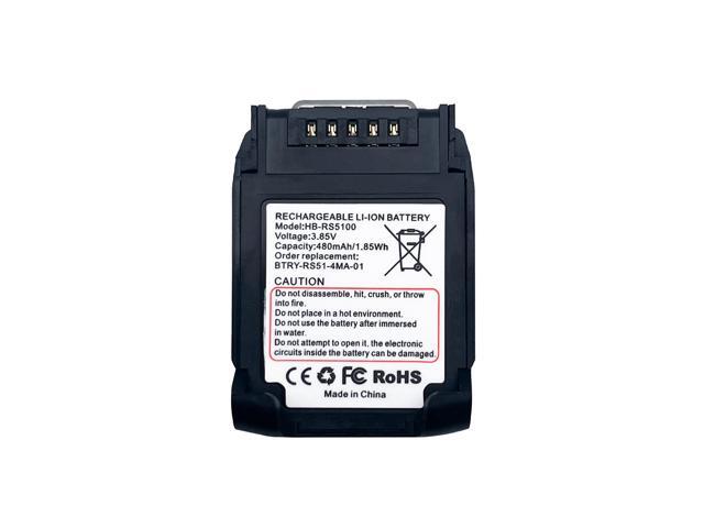 New BT-000397 480mAh 3.85V Li-ion Battery for Zebra RS51 RS5100 RS6100 Replaces BTRY-RS51-4MA-01 BTRY-RS51-7MA-01 PowerPrecision+ Grade A Cells.