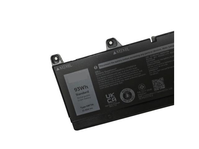 X9FTM Battery for Dell Precision 7770 7670 7780 7680 Mobile Workstation 11.55V 93Wh Replaces RCVVT, 965V4, 5JMD8 High-Capacity