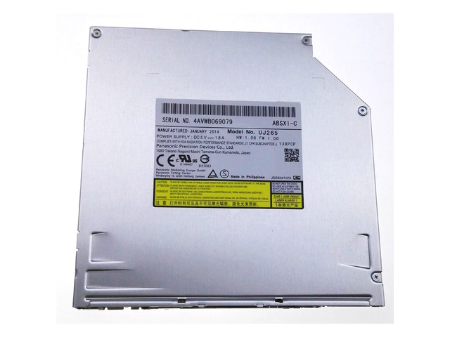 Panasonic UJ265 6X Internal SATA Slot Load Blu-ray Burner Player BD-R BD-RE BDXL