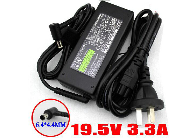 Laptop Charger AC Adapter Power Supply 65w for Sony 19.5V 3.3A VGP-AC19V43