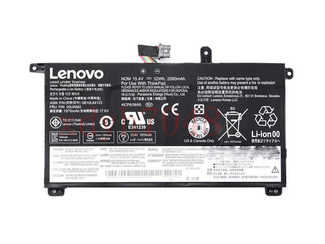 Genuine 15.4V 32Wh 00UR890 SB10L84121 SB10L84123 Battery For Lenovo P51S
