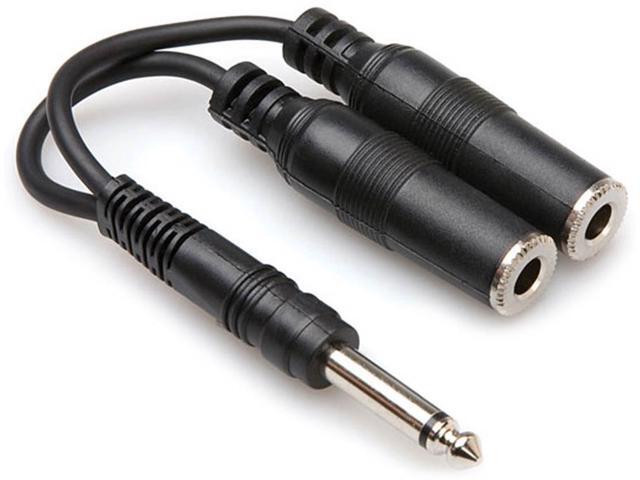 HOSA - YPP-111 - Y Cable - 1/4 in TS to Dual 1/4 in TSF