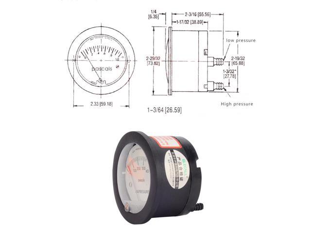 TE5000 Air Differential Pressure Gauge Mini Size Easy to Mounting Pointer Rated Pressure 0-500PA