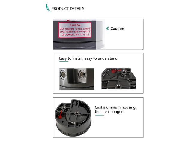ELECALL New -100~100PA TE2000 Micro Differential Pressure Gauge High Precision 1/8 'NPT Air Pressure Meter Barometer