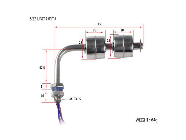 New Water Level Senso Right Angler Liquid Float Switch Tank Pool Stainless Steel ESC11510-2 2A1