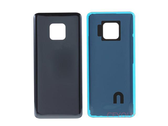 Mate20 Pro Back Glass Battery Door Cover Rear Housing Panel Back Case Replacement + Adhesive For Huawei Mate 20 Pro (Black)