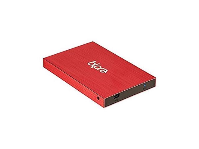 bipra 500gb 500 gb 2.5 inch external hard drive portable usb 2.0 - red - ntfs (500gb)