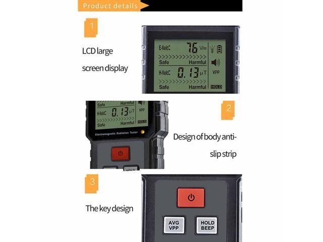 Electromagnetic Detector Black ABS ET825 Gas Detection Microwave Electromagnetic Wave Household Radiation tester