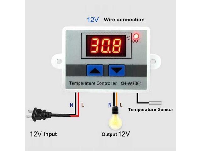 12V LED Temperature Controller Thermostat Control Switch Waterproof Probe Wire Connect High Sensitivity Temperature Sensor