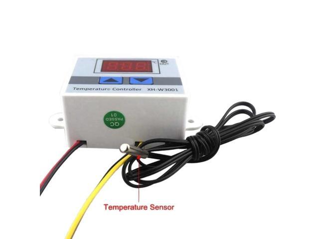 110-220V Digital LED Temperature Controller Thermostat Control Switch Waterproof Probe Wire Connect High Sensitivity Temperature Sensor